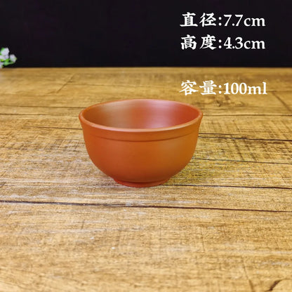 80ml Authentic Yixing Purple Clay Teacup Handmade Meditation Cup Travel Tea Bowl Pu'er Master Tea Cup Chinese Tea Set
