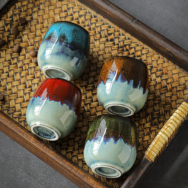 80ml Ceramic Kiln Change Espresso Coffee Cup Spirit Cup Master Tea Cup Tasas De Cafe Latte Cup Coffee Mug Cool Gift To Friends