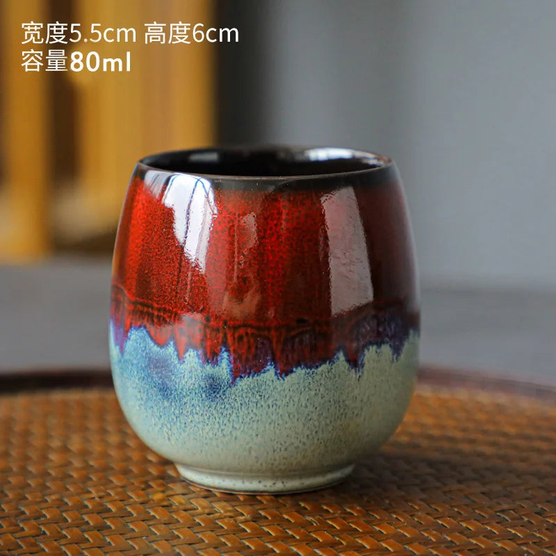 80ml Ceramic Kiln Change Espresso Coffee Cup Spirit Cup Master Tea Cup Tasas De Cafe Latte Cup Coffee Mug Cool Gift To Friends
