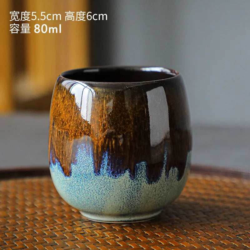 80ml Ceramic Kiln Change Espresso Coffee Cup Spirit Cup Master Tea Cup Tasas De Cafe Latte Cup Coffee Mug Cool Gift To Friends