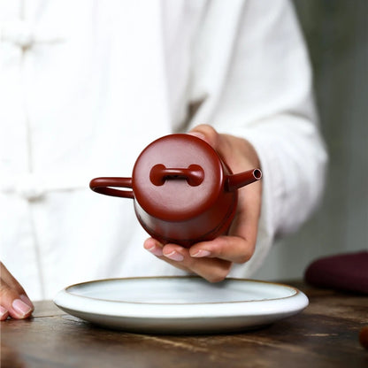 80ml Master Tea Pot 10 Infuser Holes Certificate Paper True Yixing Zisha Red Clay JingLan Pot Made In China
