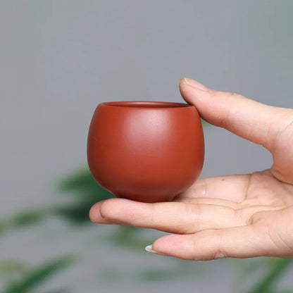 80ml Vintage dahongpao Purple Clay Tea Cup Traditional Tea Accessories Portable Tea Bowl Home Personal Single Cup Zisha Teacup