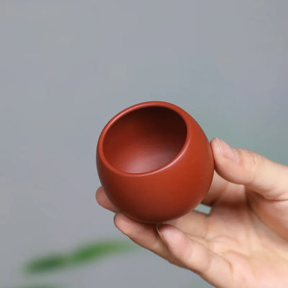 80ml Vintage dahongpao Purple Clay Tea Cup Traditional Tea Accessories Portable Tea Bowl Home Personal Single Cup Zisha Teacup