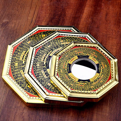Chinese Feng Shui Concave Bagua Mirror Wood Fengshui ba gua Mirrors (Large)