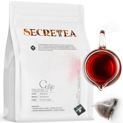 Organic Cocoa Pu-erh Loose Tea I POWERFUL Detox Immune I Heart & Digestion Support, 15 Sachet Tea Bags (Pack of 3) |By T SECRETEA, Treasure Box