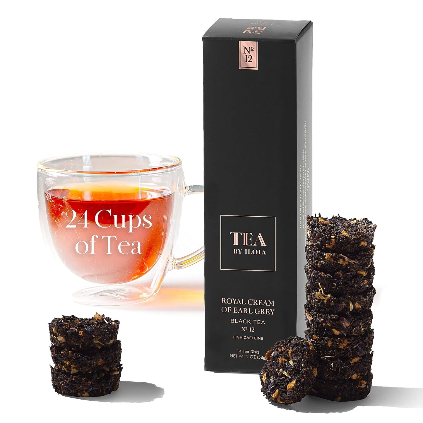 iLOLA Loose Leaf Tea Discs Royal Cream of Earl Grey No. 12 | Oprah’s Favorite Things 2022 | Rich Black Tea w/Bergamot & Vanilla | High Caffeine | No Tea Bag Needed | 14 Individual Discs