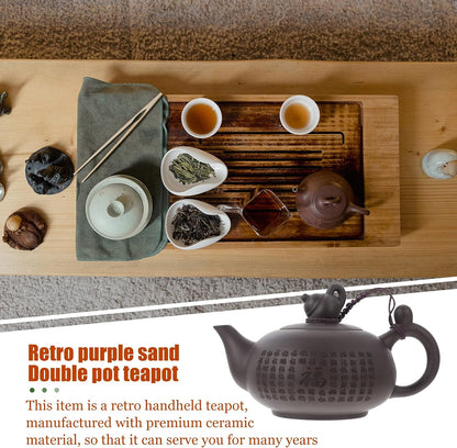 Chinese Yixing Teapot Tradition Purple Clay Xishi Pot Ceramic Zisha Gongfu Cha Kettle for Loose Puer Tea