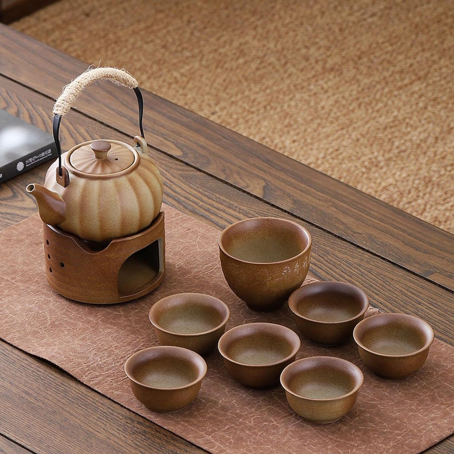 Scizorito Lifting Beam Pot Style Rough Pottery Tea Set, Boiled Over Open Fire, Gift Box Packaging Suitable for Mother'S Day, Father'S Day, Christmas, Birthday Parties, Company Gifts