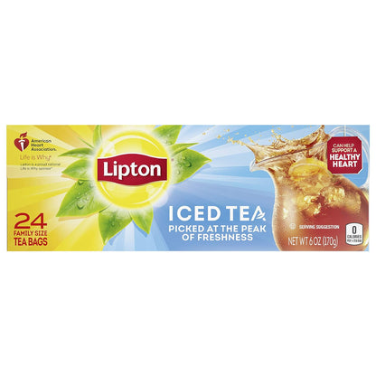Lipton Southern Sweet Tea Iced Tea Drink Mix 22 Family Size Tea Bags 90.7g Box
