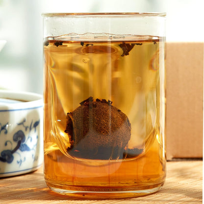 Cha Wu-[A] Mini-Citrus Ripe Pu erh Tea,4.5oz(130g),Fragrant Citrus Aroma with Puer Smooth,Origin of China