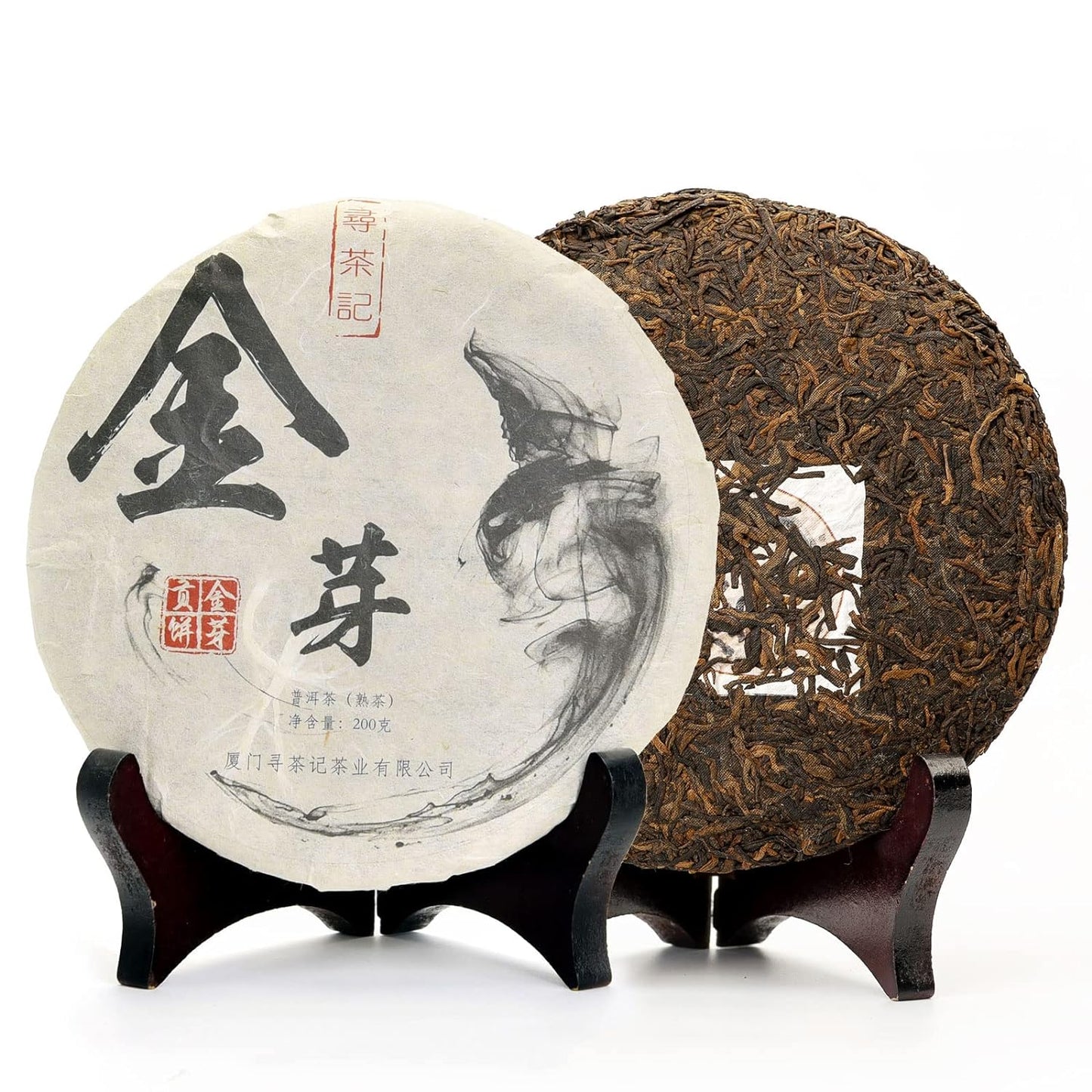 Teavivre® Menghai Golden Buds Tribute Ripened Pu-erh Cake Tea (Fermented, Shou, 200g)