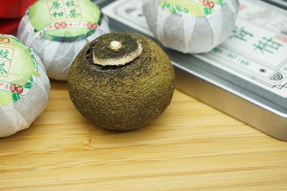 Green Orange Peel Pu-erh Tea.小青柑.Tangerine Peel Pu-erh Tea.XiaoQingGan 柑普茶丨Tea Box.Independent packing丨From GuangDong XinHui丨正宗广东新会小青柑.陈皮普洱茶