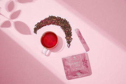 TAETEA Puerh Tea Bags, Pu-erh Assorted Tea Sachets Pack with Aged Fermented Puerh Tea Loose Leaf 12 Bags (Rose)