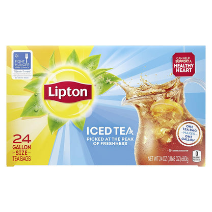Lipton Southern Sweet Tea Iced Tea Drink Mix 22 Family Size Tea Bags 90.7g Box