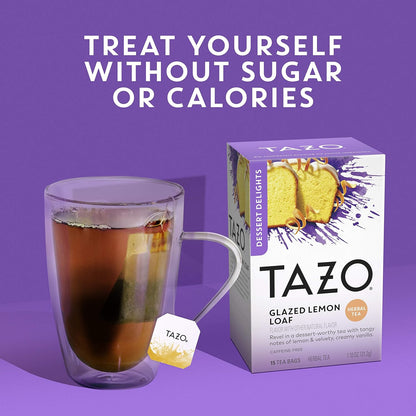TAZO Glazed Lemon Loaf Herbal Tea Bags, 15 Count