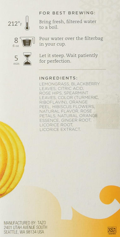 Tazo Wild Sweet Orange Tea 20ct Box