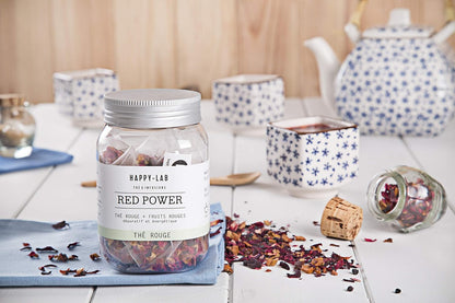 HAPPY LAB Red Power Tea - 14 biodegradable tea bags.