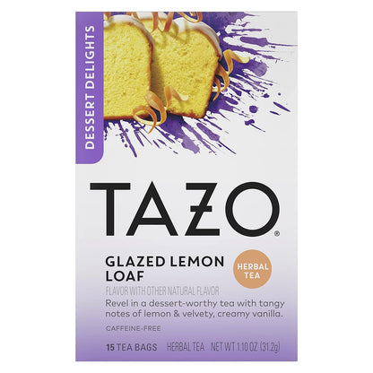TAZO Glazed Lemon Loaf Herbal Tea Bags, 15 Count