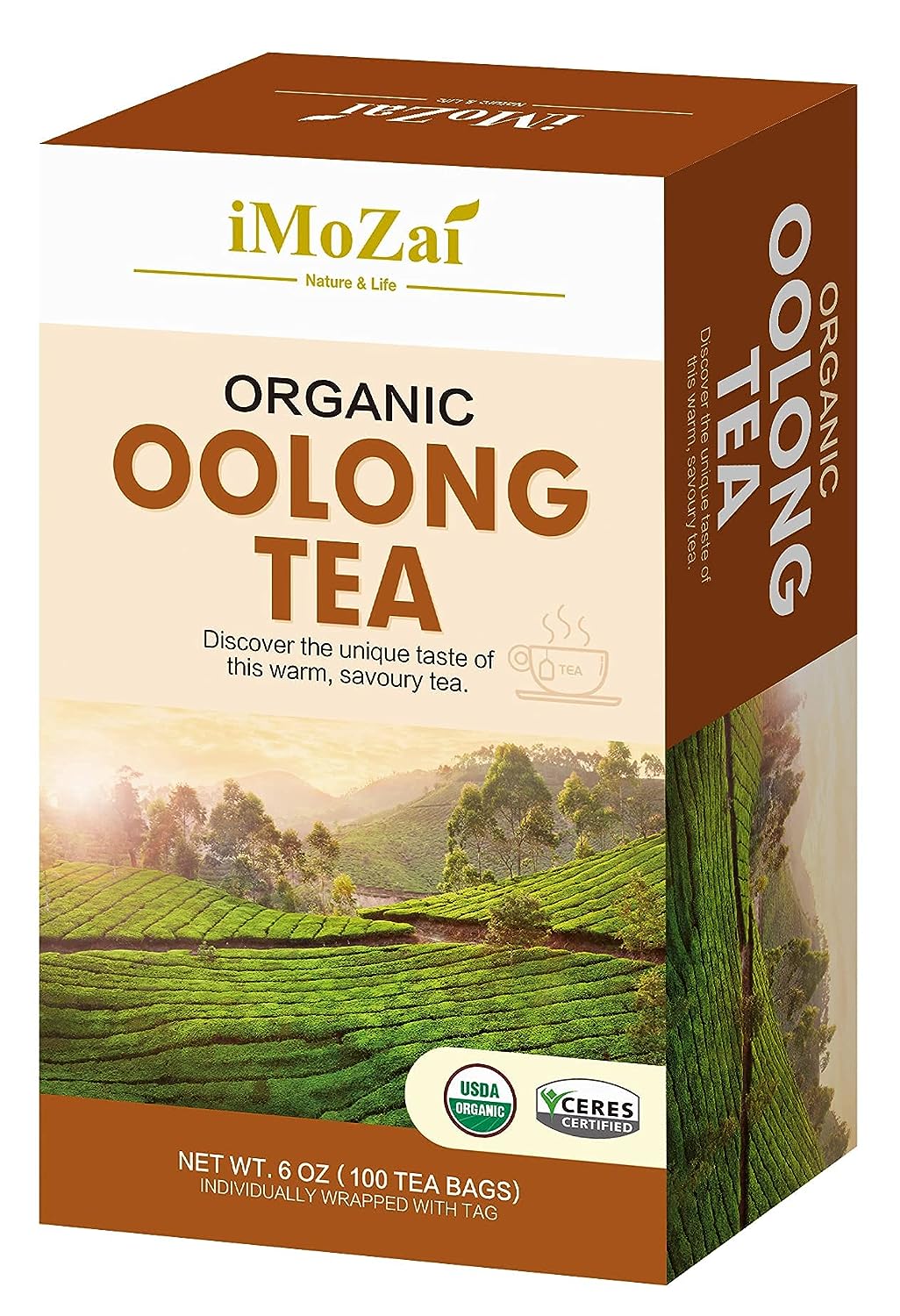 Imozai Organic Oolong Tea Bags 100 Count Individually Wrapped