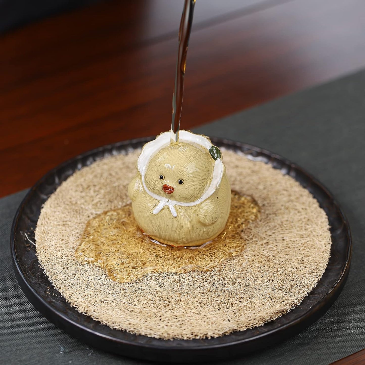 SILINE Yixing Zisha Clay Tea Pet,Chinese Zodiac Signs Statues Animal Figurine,Gongfu Tea Tray Accessories Ornament (Chicken,Duanni Clay)