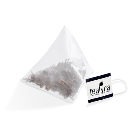 Tealyra - 5 Years Ripe Aged Pu'erh 25 Tea Bags - Bold Pu-erh Loose Leaf Tea - 100% Natural - 25 Pyramids Sachets