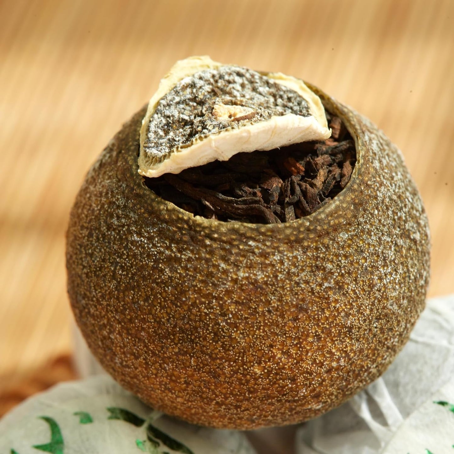 Cha Wu-[A] Mini-Citrus Ripe Pu erh Tea,4.5oz(130g),Fragrant Citrus Aroma with Puer Smooth,Origin of China
