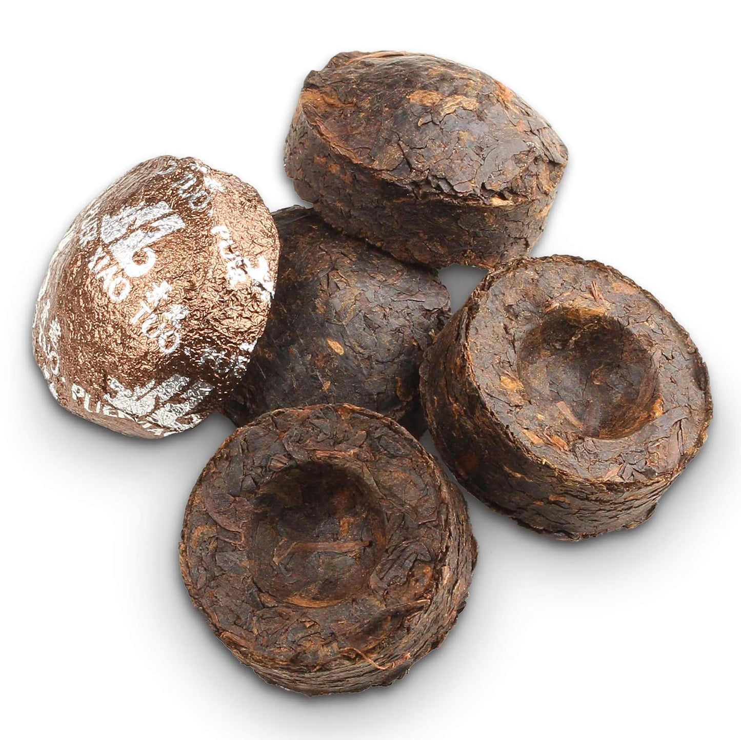 Jinglong Tea Factory - Puerh Tea Mini Tea Cakes (50 Pcs) Ripe Mini Tuocha (8.8 Ounce)