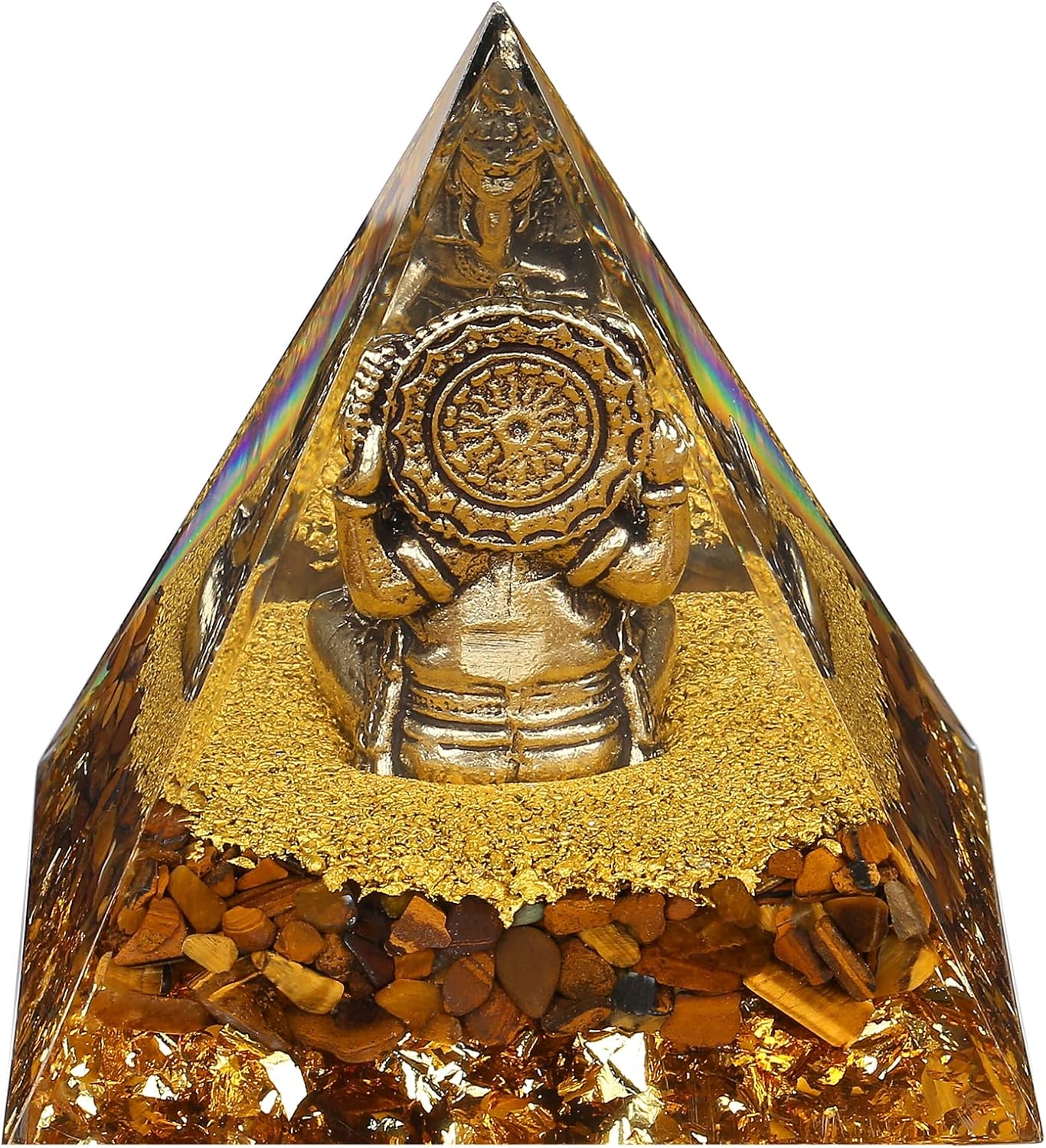 Ganesha Statues In Healing Crystal Organite Pyramid - Ganesh Statue, Ganesha Idol, Ganapati Ganesh Figurine, Ganesh Idol For Car Dashboard,Ganesha Idol Car Dashboard,Ganpati Car Dashboard,Chakra Decor