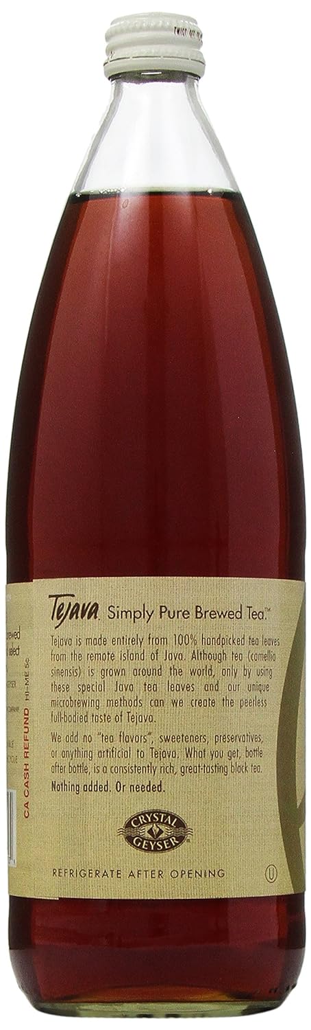 Tejava, Tea Black Unsweetened, 33.8 Fl Oz