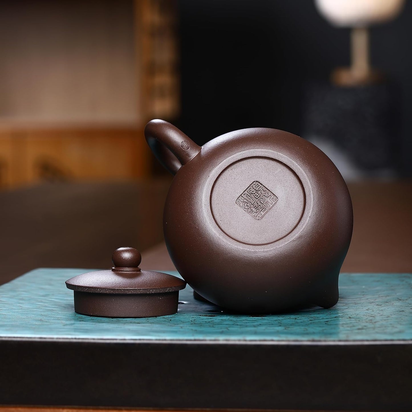 SILINE Fine Yixing Clay Teapot Series,Chinese Genuine Handmade Tea Pot 10.6 Oz,Infuse Brew Kungfu Tea Maker (Xishi,Yixing Zini Purple Clay)