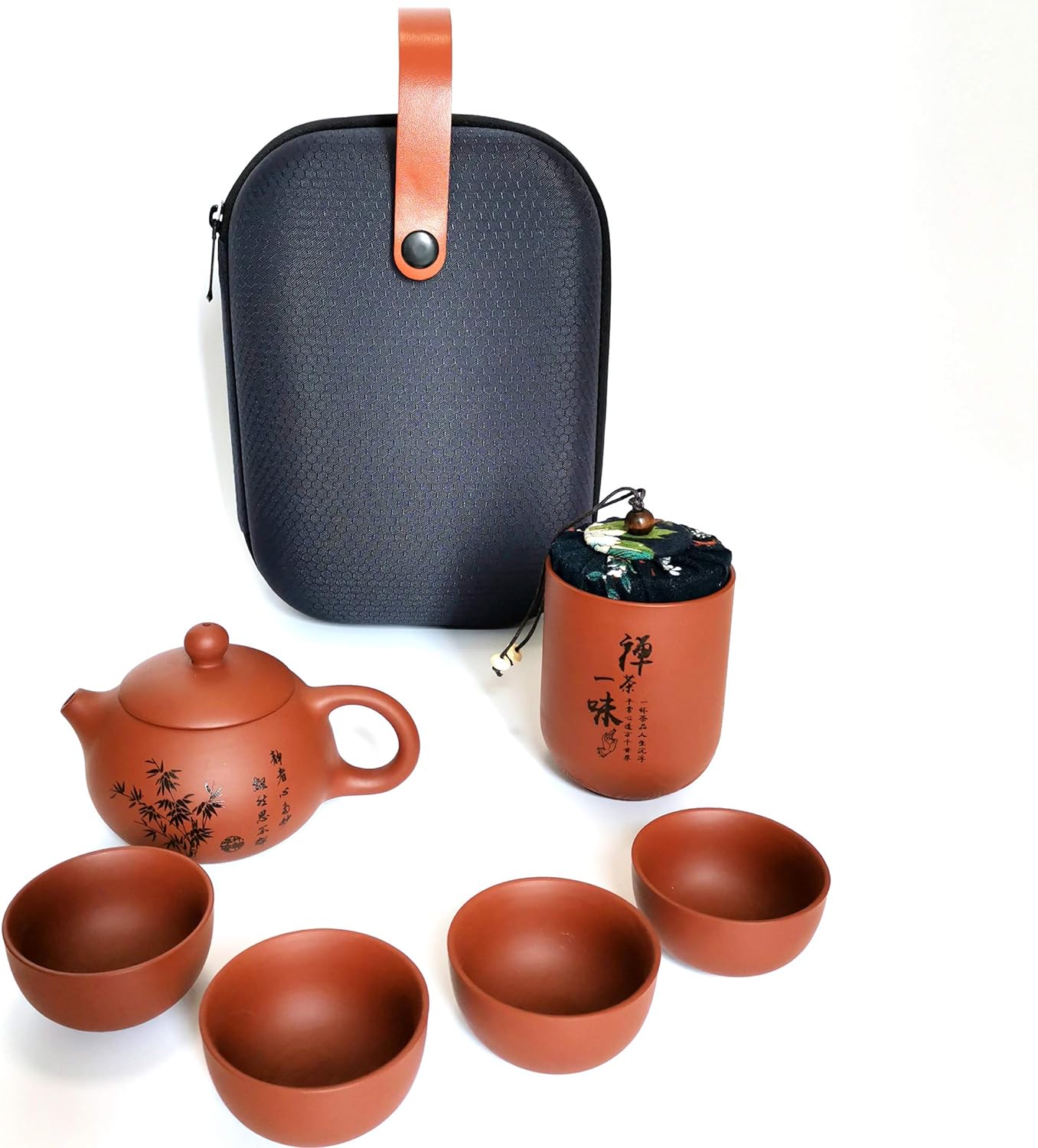 muyule Portable Tea Set – Chinese Tea Set,Teapot Tea Cup, Travel Tea Set,Handmade Gong Fu Tea Set - Tea Pot Household Wine Set Chinese Tea Ceremony Gift