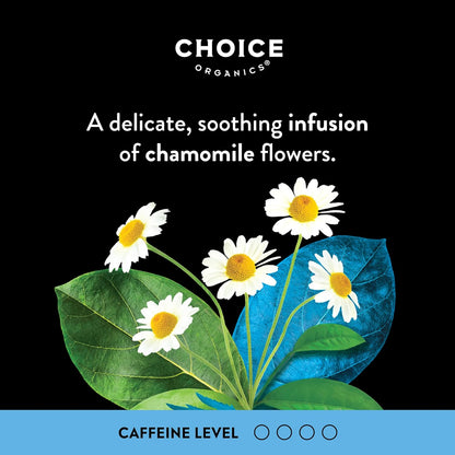 Choice Organics - Organic Chamomile Tea (3 Pack) - Compostable - Caffeine Free - 48 Organic Herbal Tea Bags