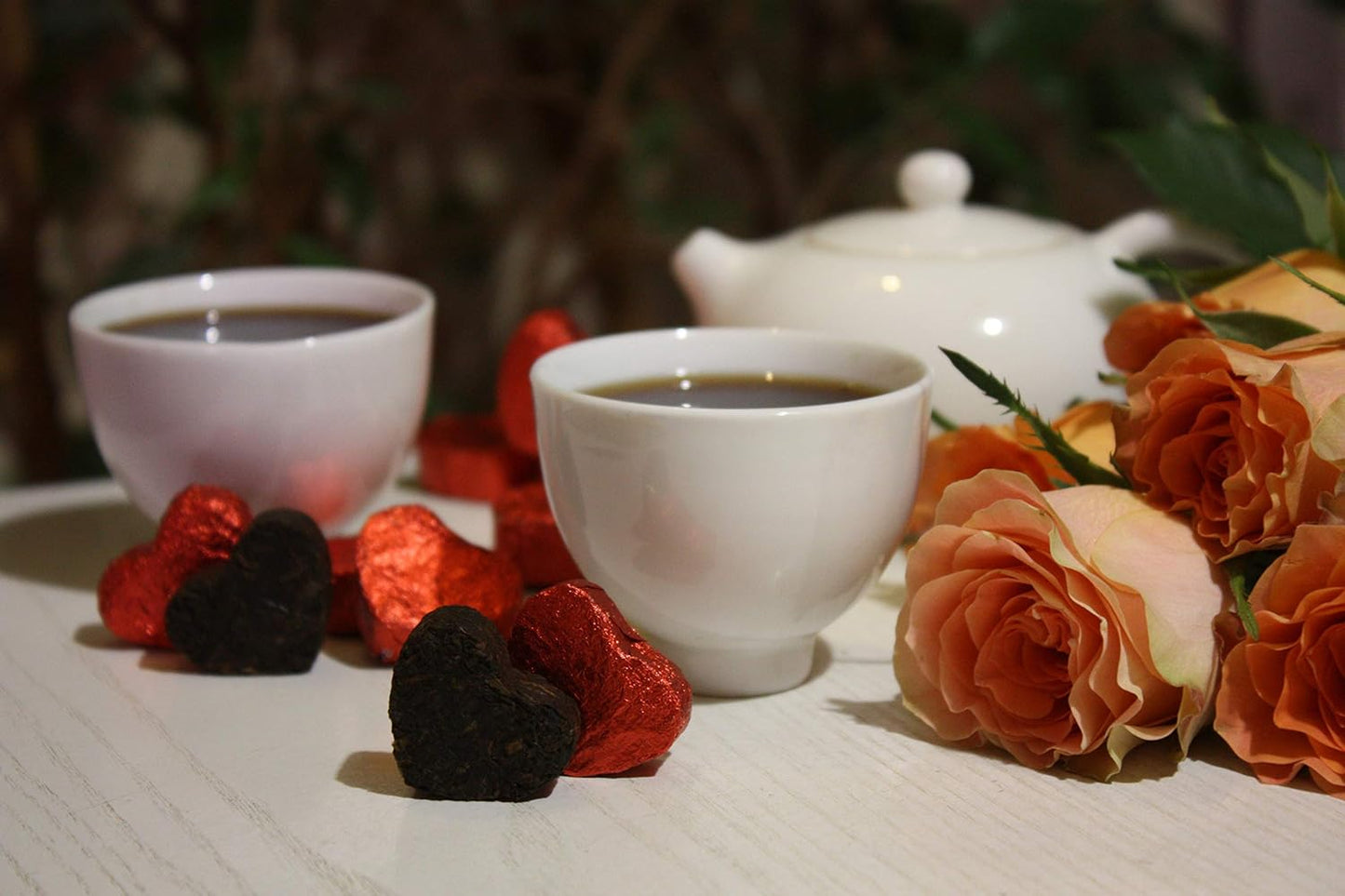 Jinglong Tea Factory - Puerh Tea Mini Tea Cakes (20 Pcs) Ripe Pu-erh Heart Shaped Mini Tuocha (3.6 Ounce)