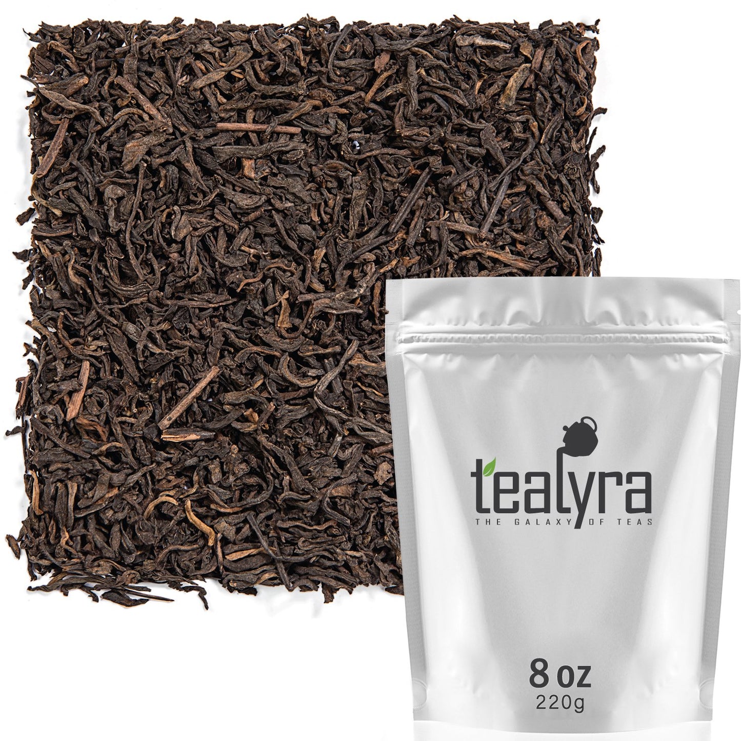 Tealyra - Ripe Pu'erh Tea - 5 Years Aged Loose Leaf - 100% Natural And Organic - Caffeine Level High - Aged Black Tea Pu Er - 450g (16-ounce)