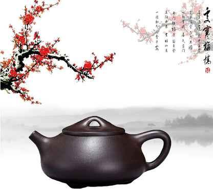 Teapot ChineseZisha Genuine Black Zini Clay Shipiao Infusers Loose Tea (Pot black jingang)