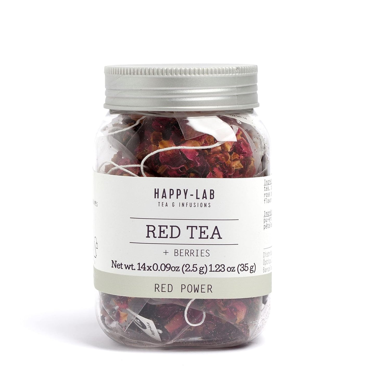 HAPPY LAB Red Power Tea - 14 biodegradable tea bags.