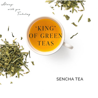 Teabalmy Sencha Loose Leaf Tea | Organically Grown High Grade Sen-Cha Green Tea | All Natural Finese Refreshing Premium Pure Tea Sencha | Resealable Bag (1.75oz (Pack of 1))