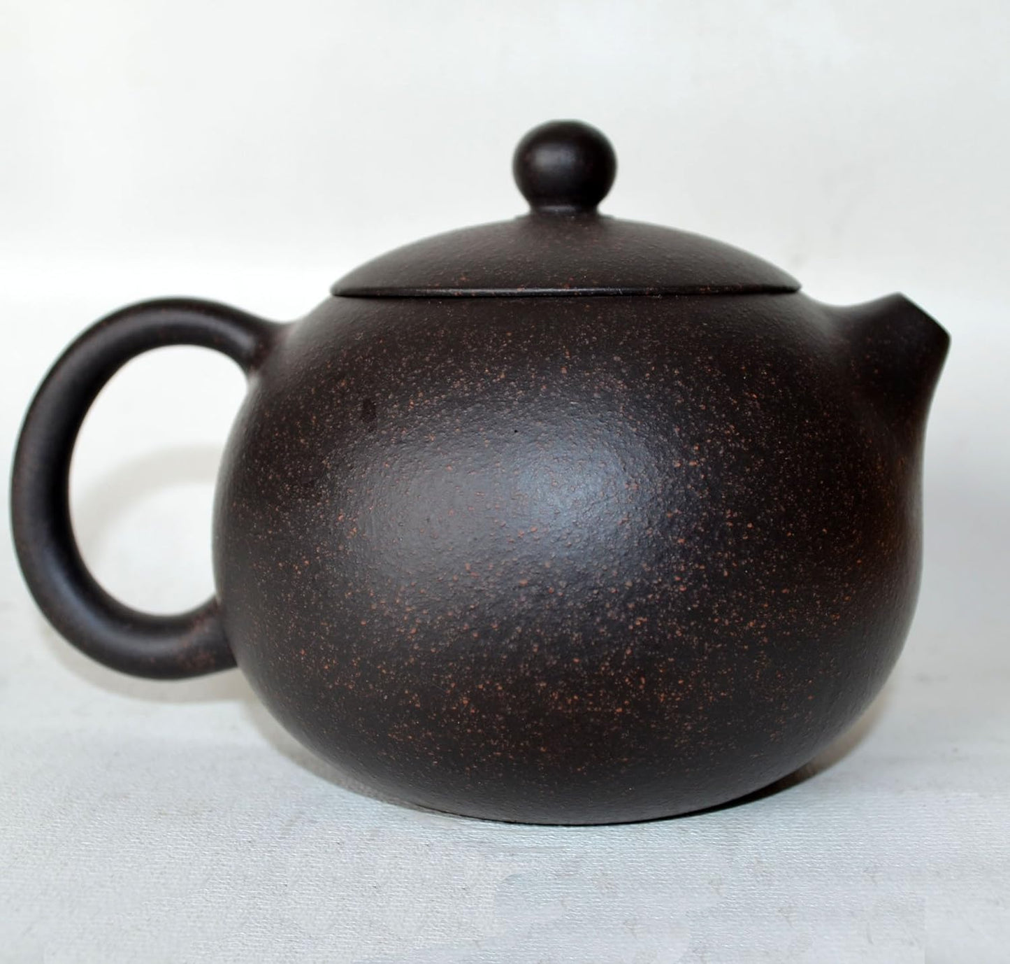 Teapot Chinese Clay Genuine Black Sand Heijingang Tea Xishi Pots With Rope Bag (perfect sphere 7oz)