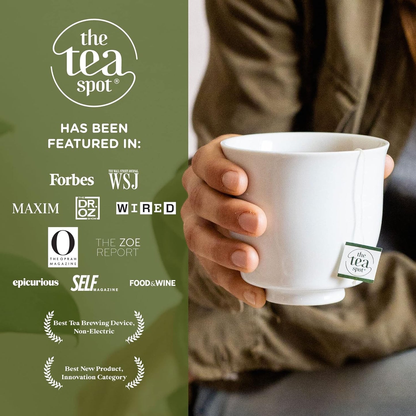 The Tea Spot Pyramid Sachet Collection - Loose Leaf Tea Sampler and Gift Set - 16 Pyramid Tea Bags - Features a Wide Variety of Tea Types