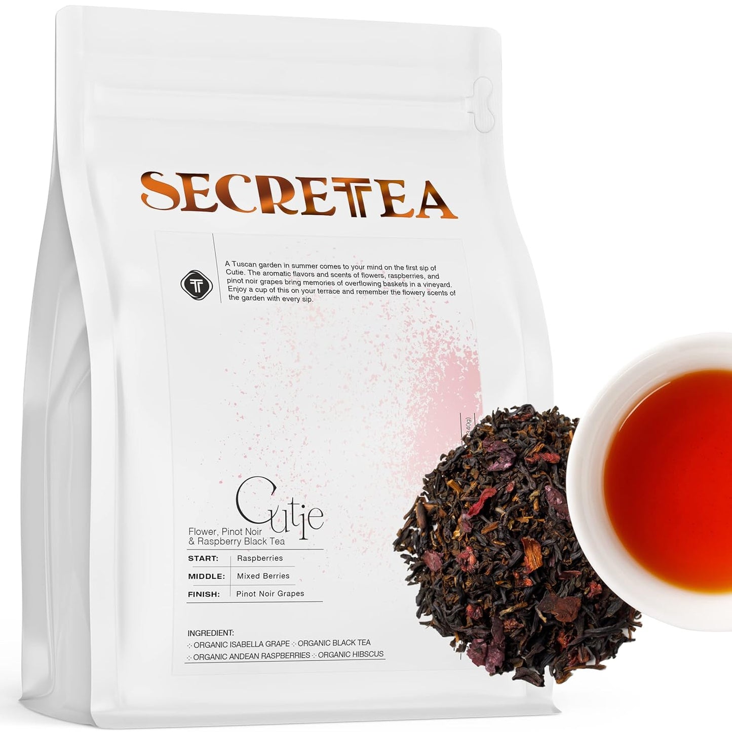 Organic Cocoa Pu-erh Loose Tea I POWERFUL Detox Immune I Heart & Digestion Support, 15 Sachet Tea Bags (Pack of 3) |By T SECRETEA, Treasure Box