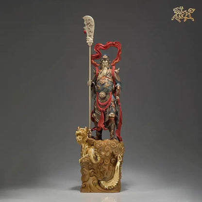 82cm Huge Large high grade GOOD LUCK God of wealth Dragon GUAN GONG Mammon Bronze statue HOME Shop Club BAR Company Patron saint