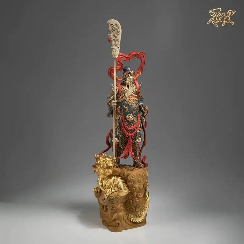 82cm Huge Large high grade GOOD LUCK God of wealth Dragon GUAN GONG Mammon Bronze statue HOME Shop Club BAR Company Patron saint