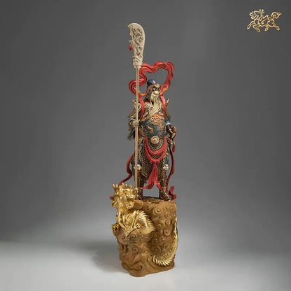 82cm Huge Large high grade GOOD LUCK God of wealth Dragon GUAN GONG Mammon Bronze statue HOME Shop Club BAR Company Patron saint