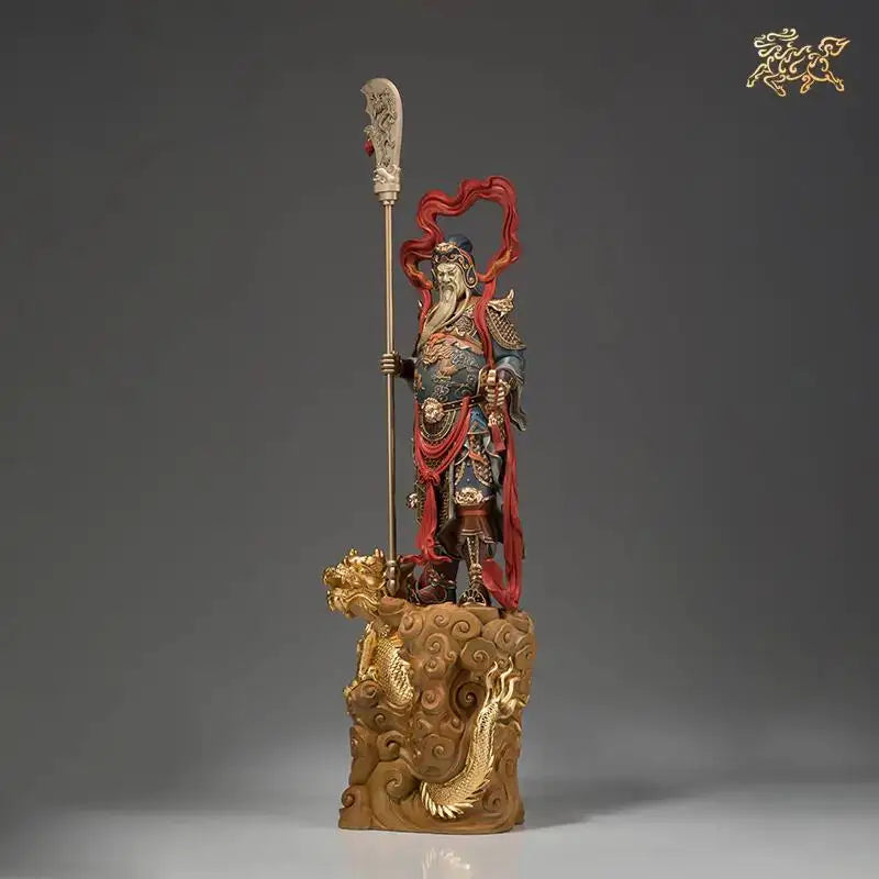 82cm Huge Large high grade GOOD LUCK God of wealth Dragon GUAN GONG Mammon Bronze statue HOME Shop Club BAR Company Patron saint