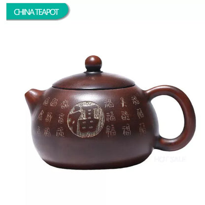 240ml Yixing Traditional Purple Clay Teapots Master Handmade Ball Hole Filter Xishi Tea Pot Home Kettle Chinese Zisha Tea Set