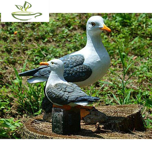 Seagull Statue Outdoor Sculpture Bathroom Nautical Themed Room Ornament Gift