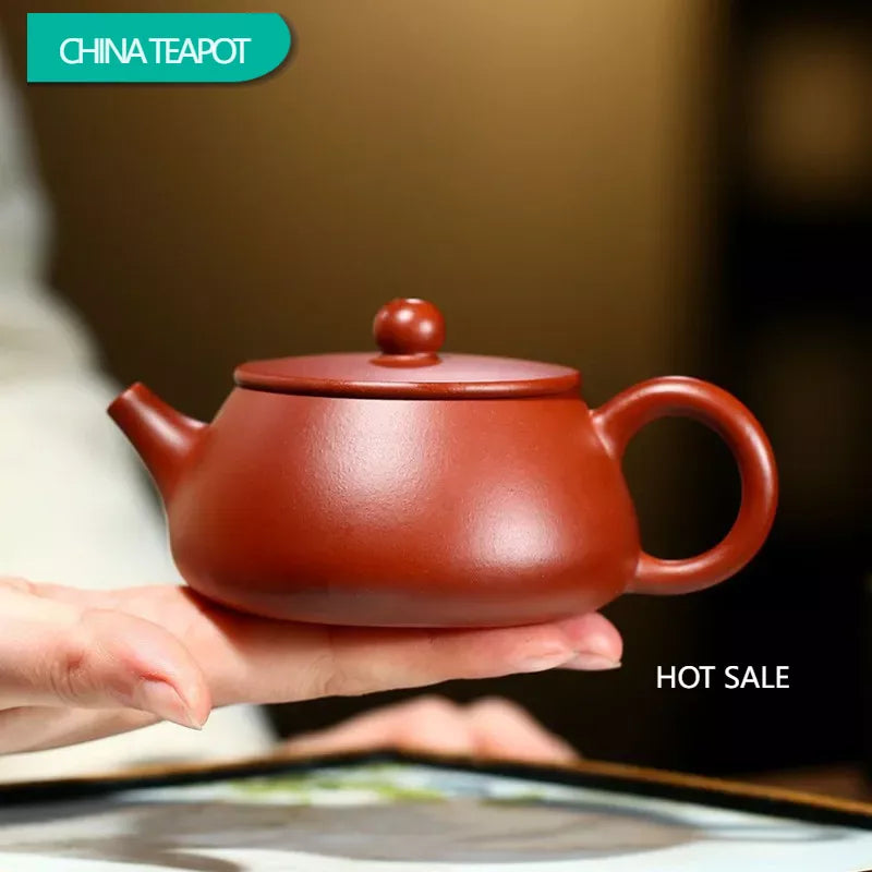 140ml Chinese Yixing Famous Purple Clay Teapots Handmade Ball Hole Filter Stone Scoop Tea Pot Beauty Kettle Zisha Tea Set
