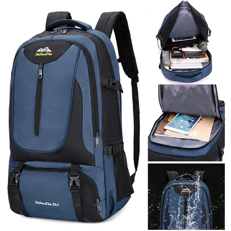 85L Men Unisex Outdoor Backpack Travel Sports Bag Pack Fishing Hiking Climbing Camping Rucksack For Male Women Female