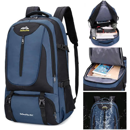 85L Men Unisex Outdoor Backpack Travel Sports Bag Pack Fishing Hiking Climbing Camping Rucksack For Male Women Female