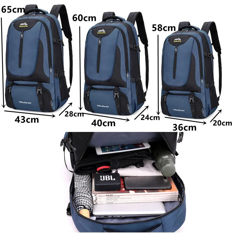 85L Men Unisex Outdoor Backpack Travel Sports Bag Pack Fishing Hiking Climbing Camping Rucksack For Male Women Female